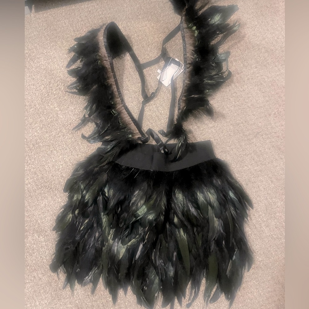 Alglist 2 PC Peacock feather skirt set